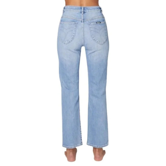 Rolla's Original Straight Bleeker Jeans in Vintage Blue 24 Womens Denim Pants - Picture 13 of 14